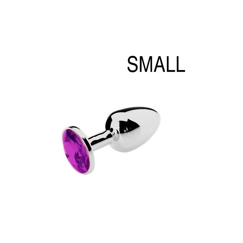 Generique Plug Bijou Strass Violet - SMALL 6.5 x 2.7cm